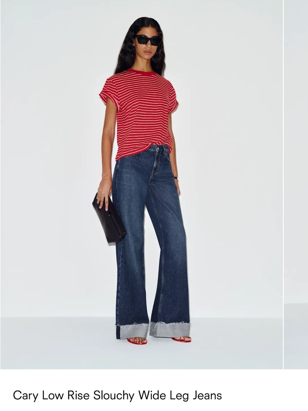 Cary Low Rise Slouchy Wide Leg Jeans - Melville Cuffed